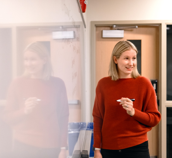 Katie and Ryan Harnetiaux stand in the Gonzaga Hall of Honor
